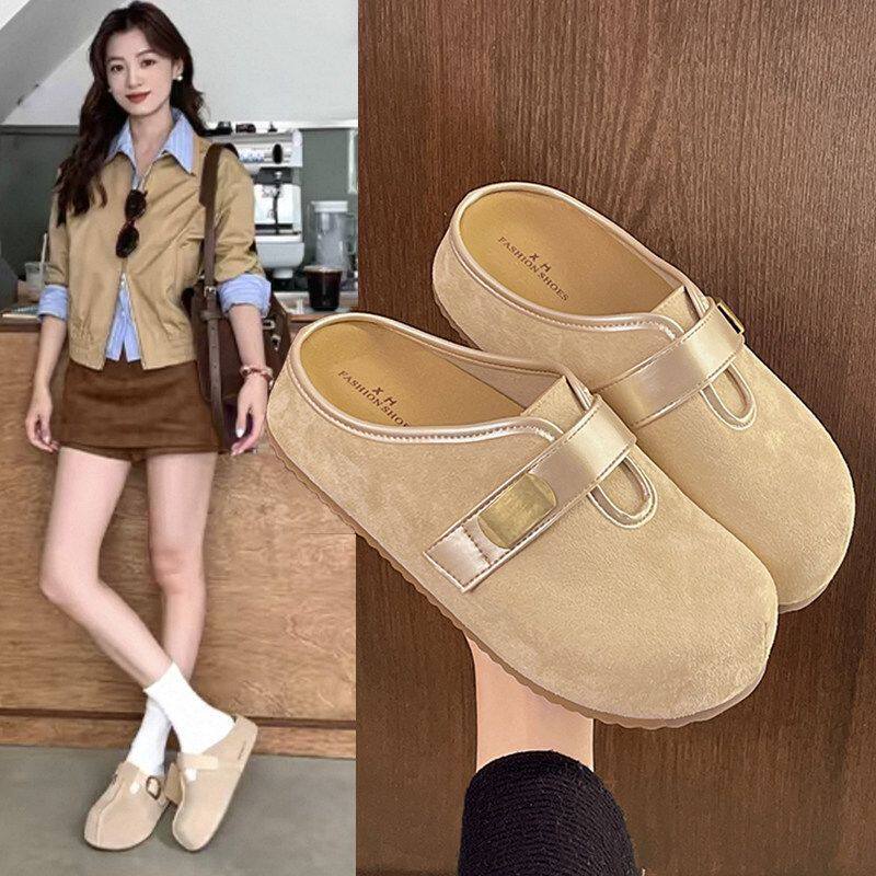 小个子厚底增高网红勃肯鞋女2026春夏新款休闲百搭外穿一脚蹬半拖