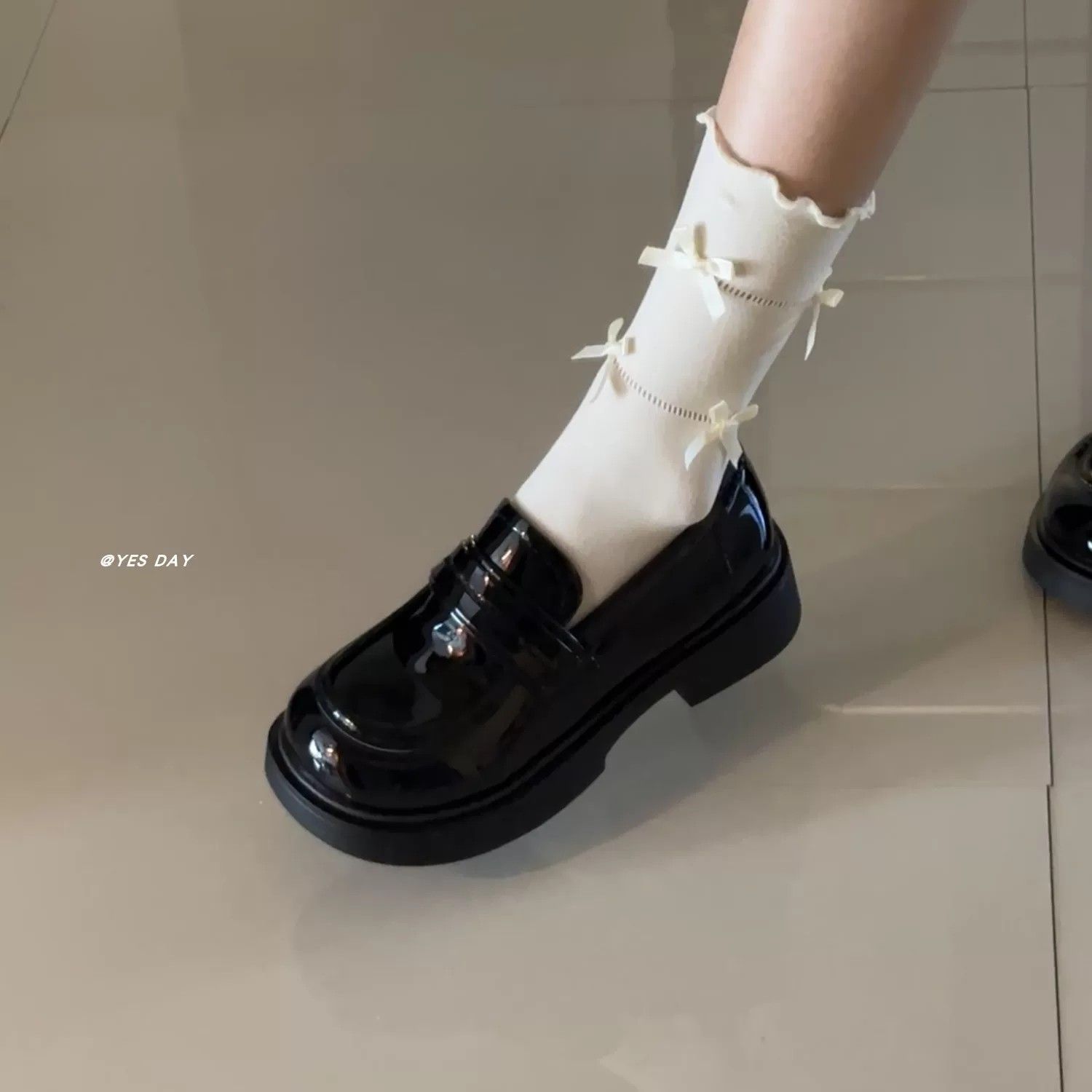 复古学院风一脚蹬百搭乐福鞋女2026春季新款日系jk制服平底小皮鞋