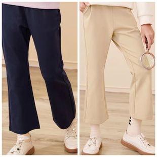 修身显瘦 女童罗马布微喇裤子 春季新款女孩休闲裤 学生校服裤子