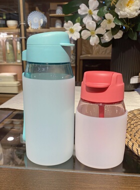 7.5cm硅胶水杯套特百惠企鹅嘟嘟杯垫350/550/750ml透明杯子保护套