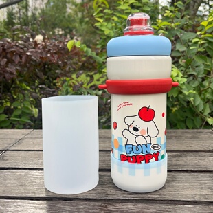 硅胶水杯套小茶日记700ml保温杯垫防摔吸管杯水壶透明全包保护套