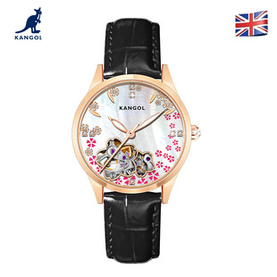 英国品牌坎戈尔袋鼠KANGOL全自动机械表女士手表学生防水-K319