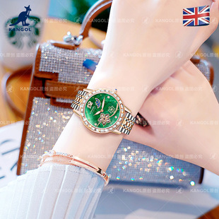 英国品牌坎戈尔袋鼠KANGOL全自动机械表女士手表学生防水-K122