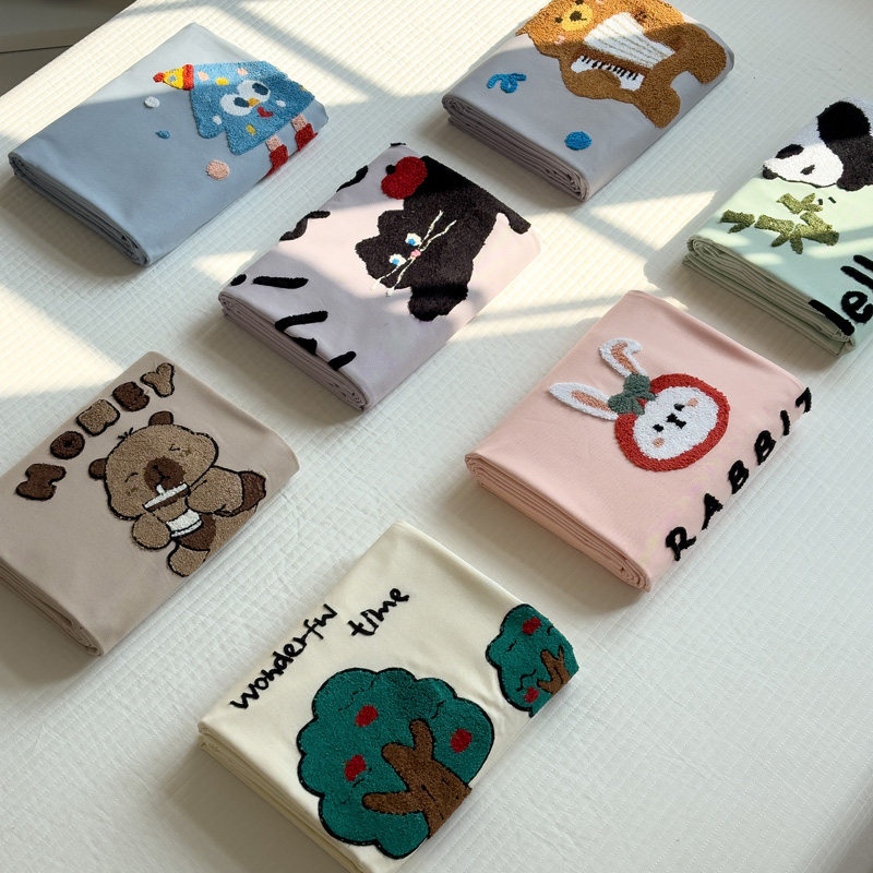 A类纯棉卡通老粗布床笠