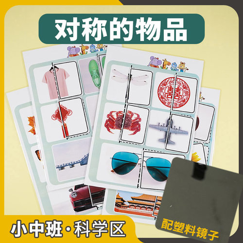 对称镜子里的物品分类卡片