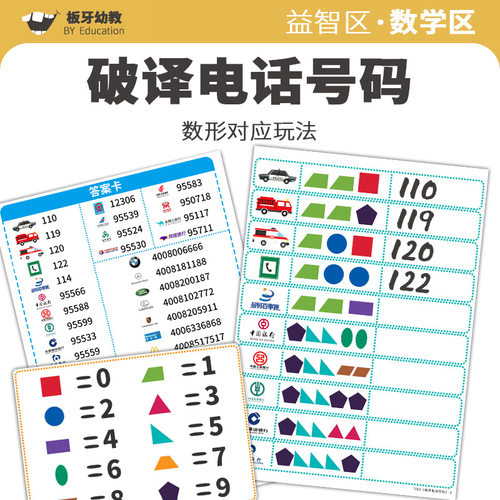破译电话号码益智数学区中大班