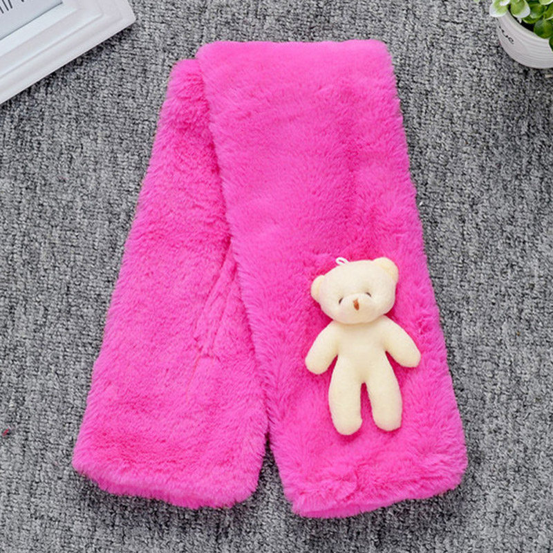 유행 어린이 스카프 가을 겨울 두꺼워지고 벨벳 어린이 플러시 스카프 소년과 소녀    벨벳 스카프