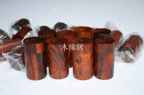红酸枝直原木牙签筒 - 封面