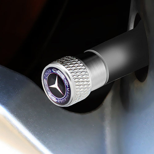 适用于奔驰A级E级GLC级GLE CLS AMG改装汽车轮胎气门嘴帽个性装饰