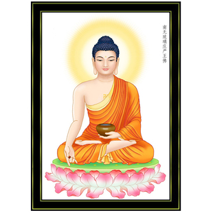 精品新款55佛系列琉璃庄严王佛线绣十字绣套件印花清晰送绣图工具