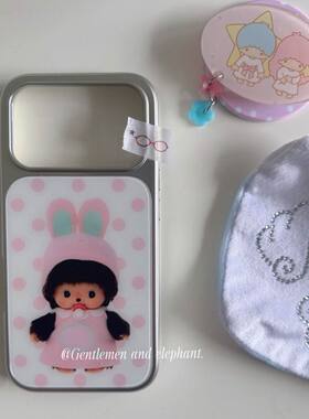 ins风波点可爱蒙奇奇电镀银磁吸适用苹果iPhone17promax手机保护壳1615pro小米1415Pro华为mate60p70三星S23