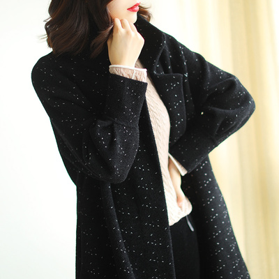 点点纱女王气场大衣！廓形感~经典翻驳领宽松显瘦中长款 M242102