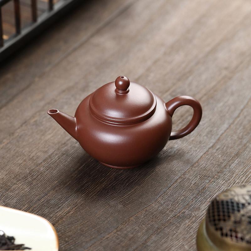 全纯手工紫砂壶正宗宜兴紫朱泥水平壶道洪壶家用泡茶壶茶具单壶