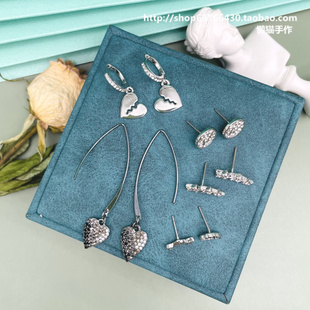 轻奢法式爱心丘比特之箭迷你耳小众时尚镶钻耳环锆石时尚简约耳饰