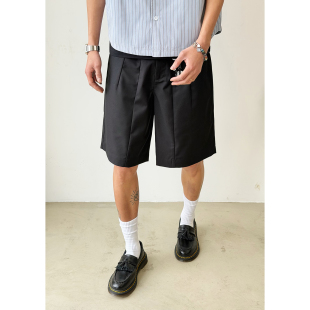 夏 cleanfit短裤 BurnBro高智感老钱风休闲西裤 男女宽松百搭五分裤