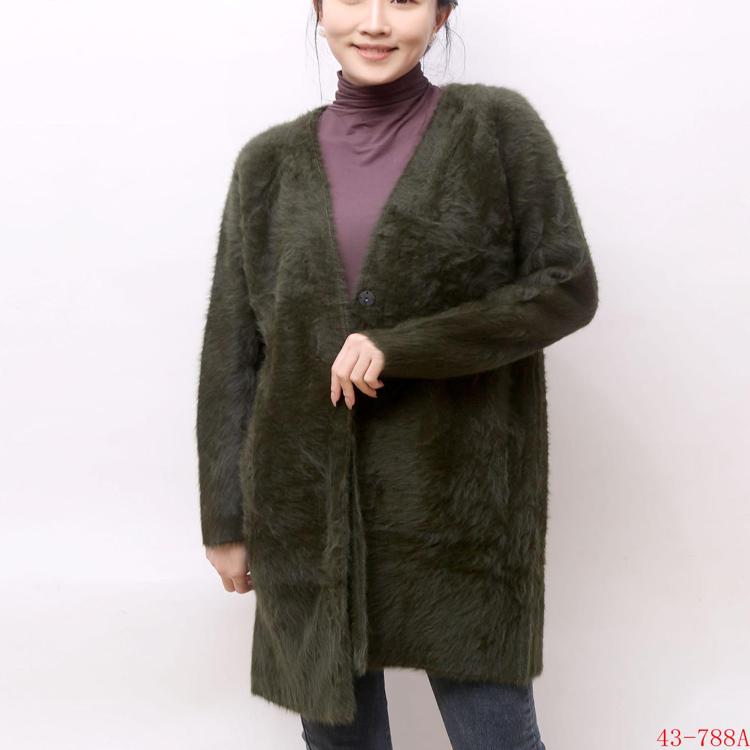 时尚妹妹精品2024 时尚秋冬新款女黄金貂长款大衣 43-788A