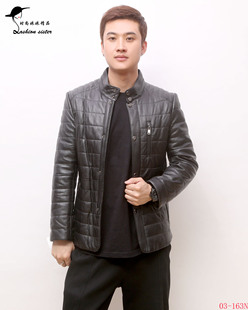 时尚 男绵羊皮羽绒夹克 秋冬新款 163N 妹妹精品2024