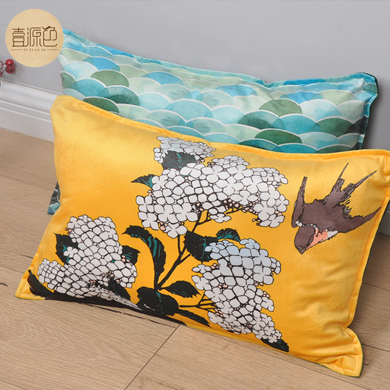 餐厅腰枕午休沙发靠垫来图定制