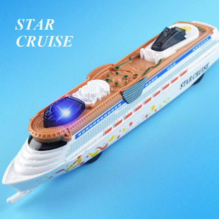 油轮模型仿真声光惯性轮船闪光音乐观光游轮玩具儿童益智火车汽车