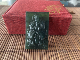 泰山碧玉北极紫微大帝吊坠后土娘娘挂件天然保真一手货源头厂家