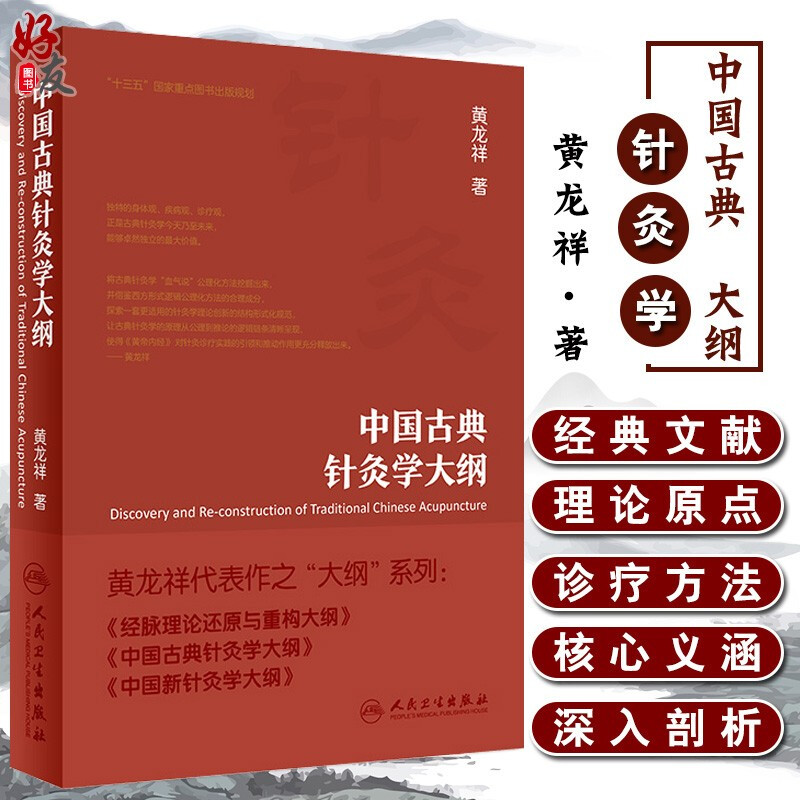 中国古典针灸学大纲黄龙祥代表作之大纲黄龙祥针灸人民卫生出版社针灸9787117288729经络血气中医针灸临床中医师