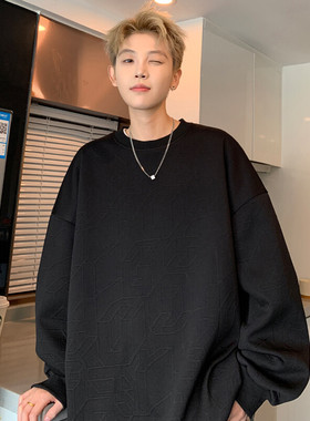 2025 秋季新款 港风外景大码圆领简约无帽卫衣M-5X HW24736