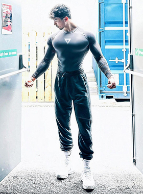 MCPW 秋冬速干紧身衣健身长袖运动T恤男训练跑步上衣高弹打底衫