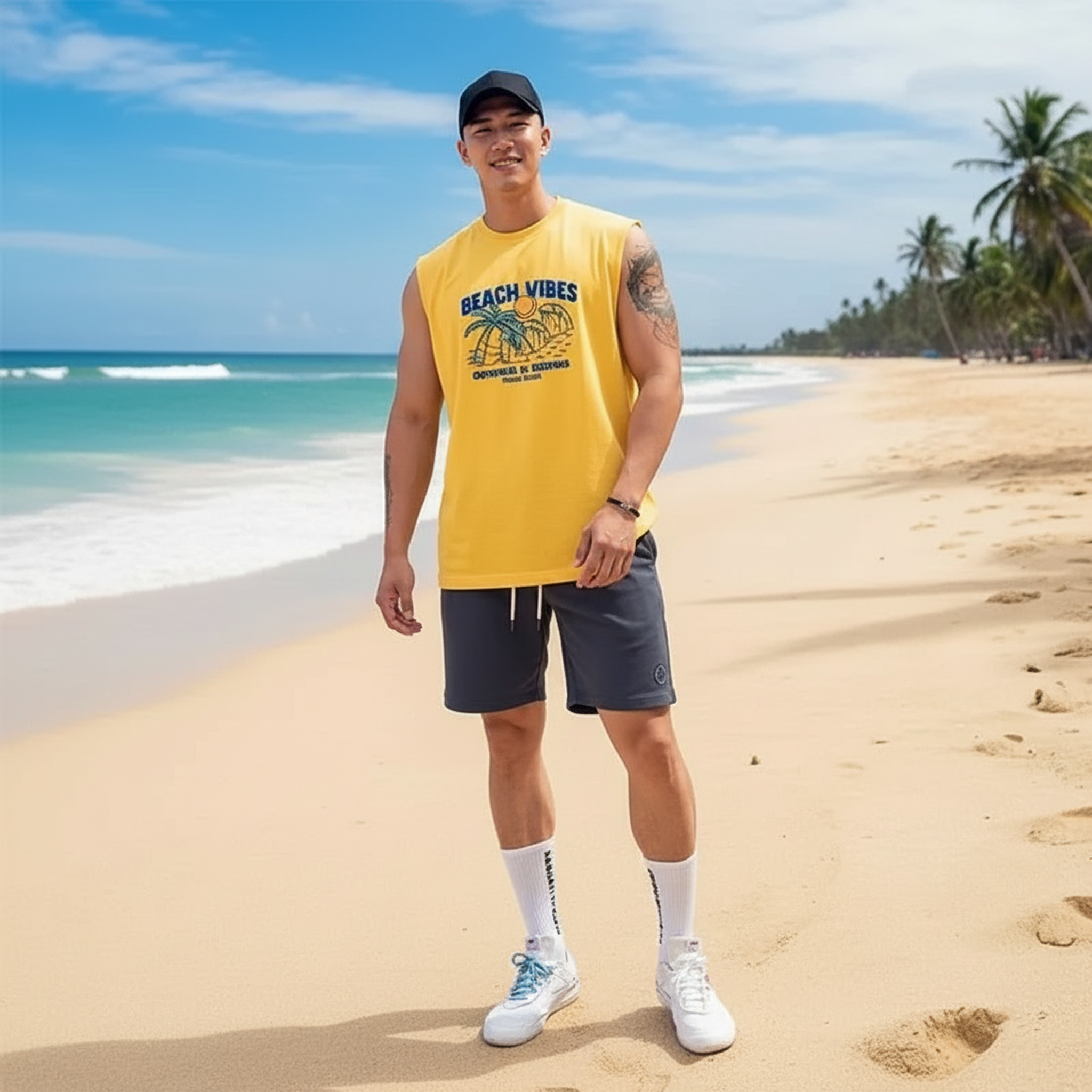 MCPW 无袖T恤沙滩冲浪背心男休闲圆领运动坎肩上衣夏季240404C,男装,背心,淘宝优惠券,粉丝福利购,淘宝优惠卷
