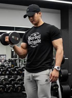 MCPW 健身短袖男子圆领透气t恤美式夏季运动肌肉训练衣服231215C