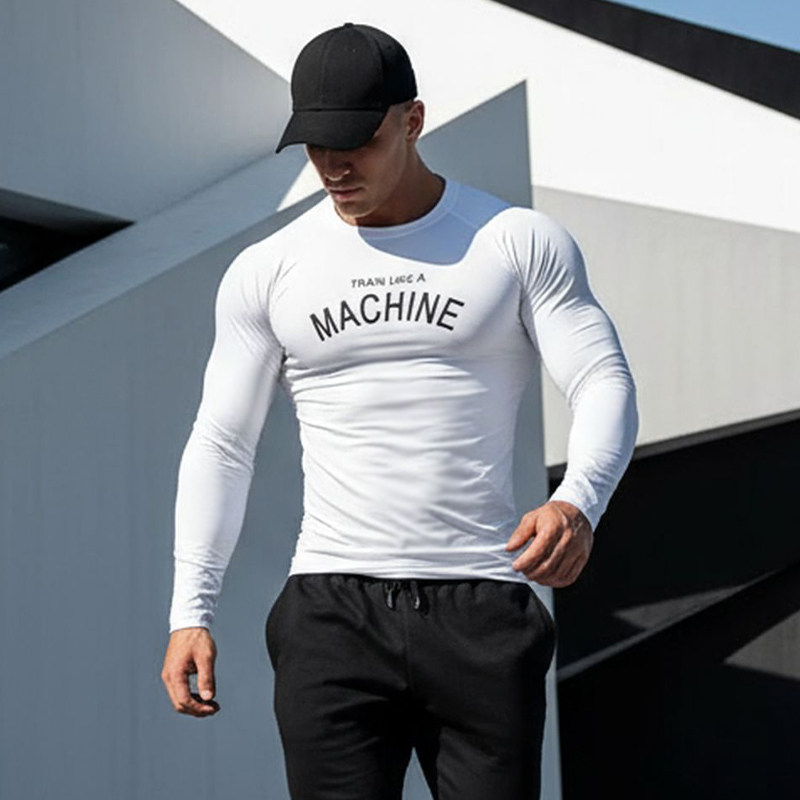 MCPW 高弹紧身衣健身长袖运动T恤男秋冬季训练速干打底衫221107A,运动服/休闲服装,健身衣,淘宝优惠券,粉丝福利购,淘宝优惠卷