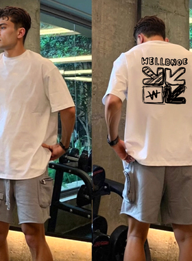 MCPW 圆领宽松短袖男休闲运动上衣情侣体恤美式印花高街250116K