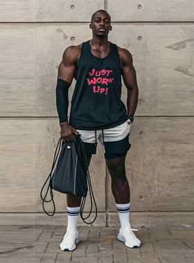 MCPW 工字背心男健身速干运动上衣透气夏季高弹无袖训练服230620A