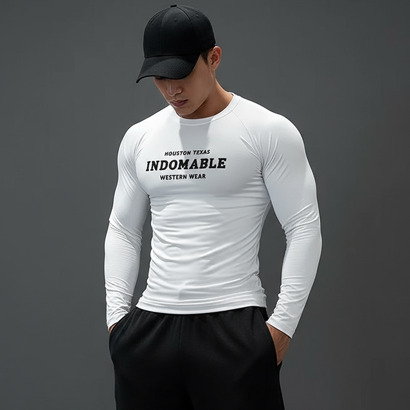 MCPW 速干训练紧身衣健身长袖男高弹T恤户外运动打底衫231223B
