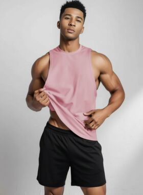 MCPW 速干背心运动无袖T恤男子透气薄款纯色夏季跑步健身训练上衣