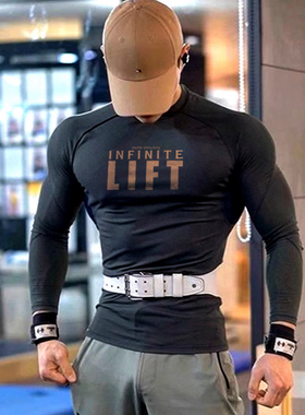 MCPW 训练上衣健身服排汗弹性紧身速干运动长袖男T恤秋冬220530F