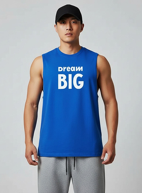 MCPW 无袖T恤背心男休闲圆领坎肩宽松健身运动上衣夏季240304V