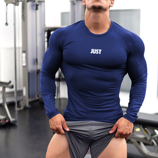 高弹透气健身训练服冬季 t恤男秋季 运动240423H 速干紧身长袖 MCPW