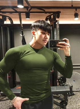 MCPW 速干紧身衣男健身长袖T恤篮球足球运动打底衫跑步训练服秋冬