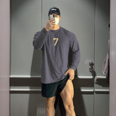 宽松220321A 男运动健身衣服吸汗百搭打底衫 MCPW 上衣t恤训练长袖