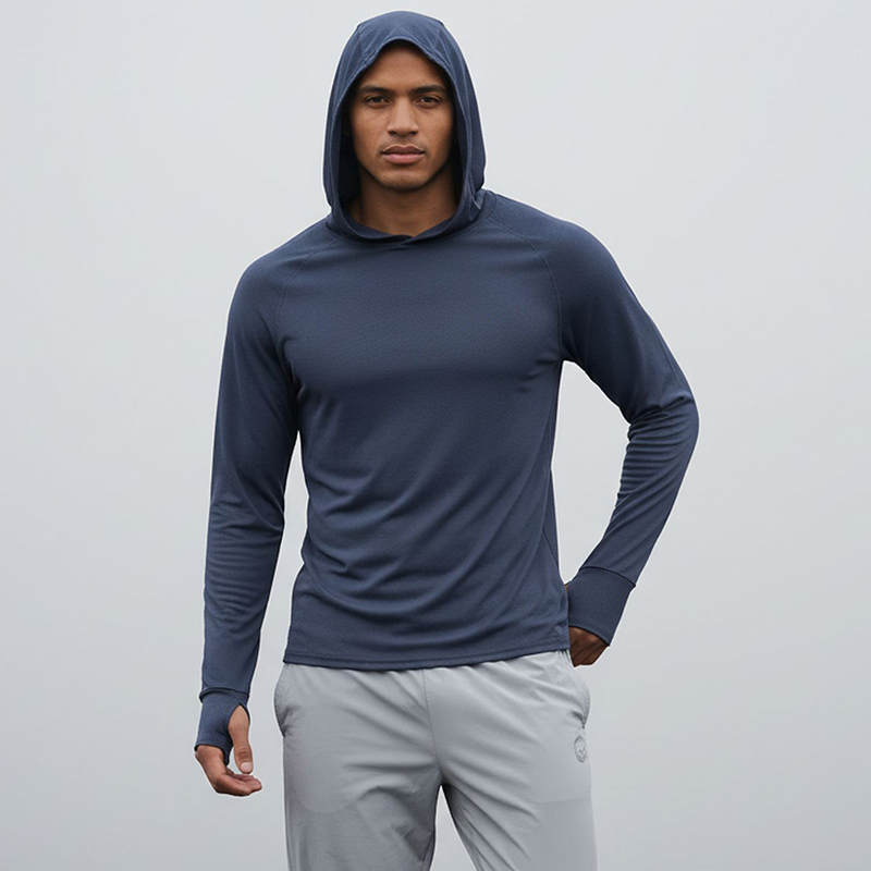 MCPW 男士秋冬运动卫衣连帽速干健身服上衣修身跑步训练长袖户外