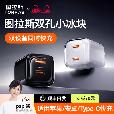 图拉斯67w小冰块充电器