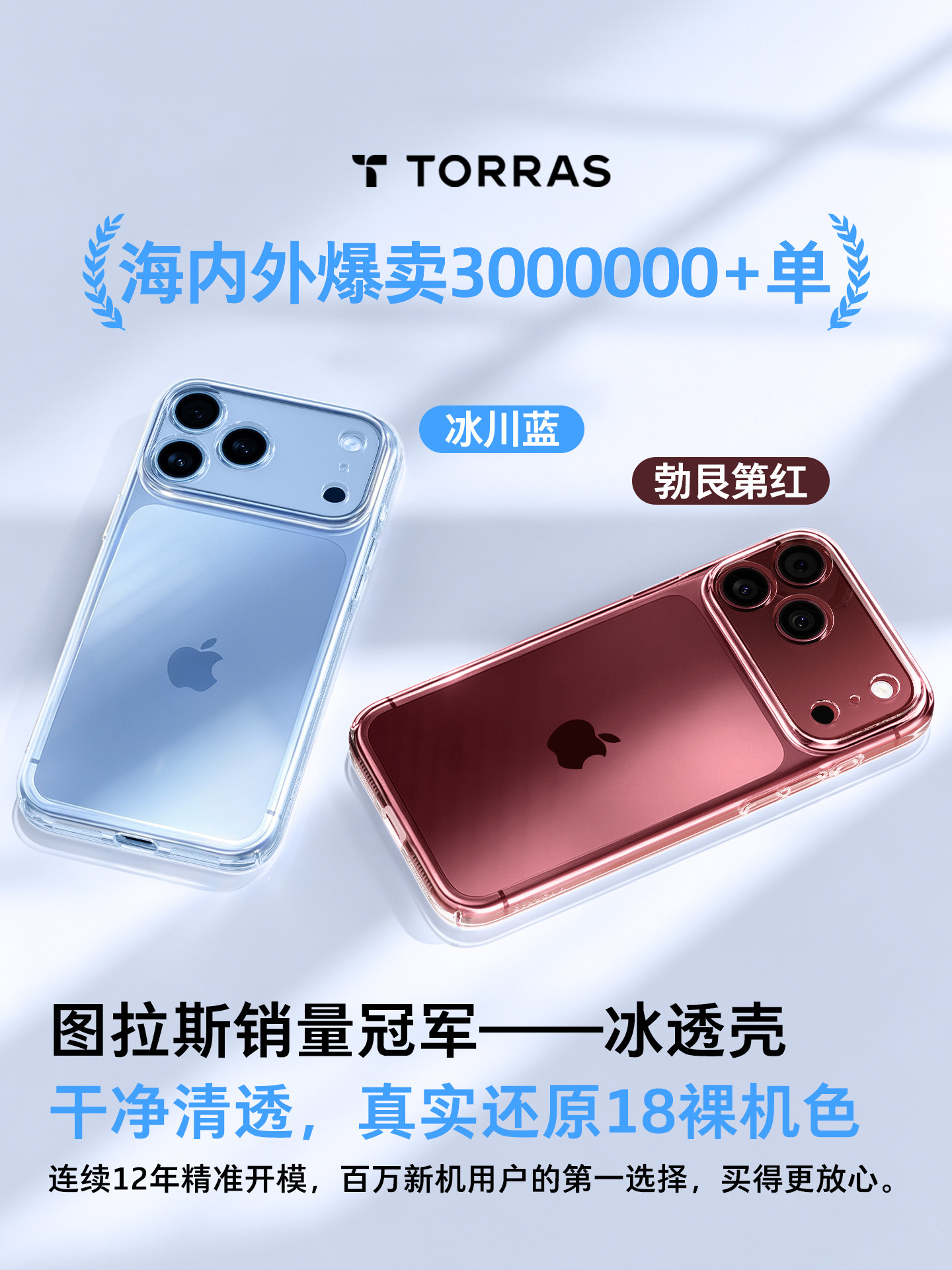 TORRAS şəffaf telefon qoruyucusu iPhone 12-18 Pro Max üçün