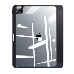 图拉斯适用iPadPro保护套Air7平板壳2025新款11代苹果ar6磁吸13寸10笔槽2022轻薄mini亚克力旋转防弯拆卸好看