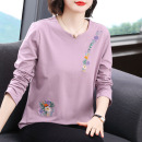 体恤打底衫 纯棉长袖 百搭秋衣中老年妈妈装 2026新款 减龄上衣 t恤女