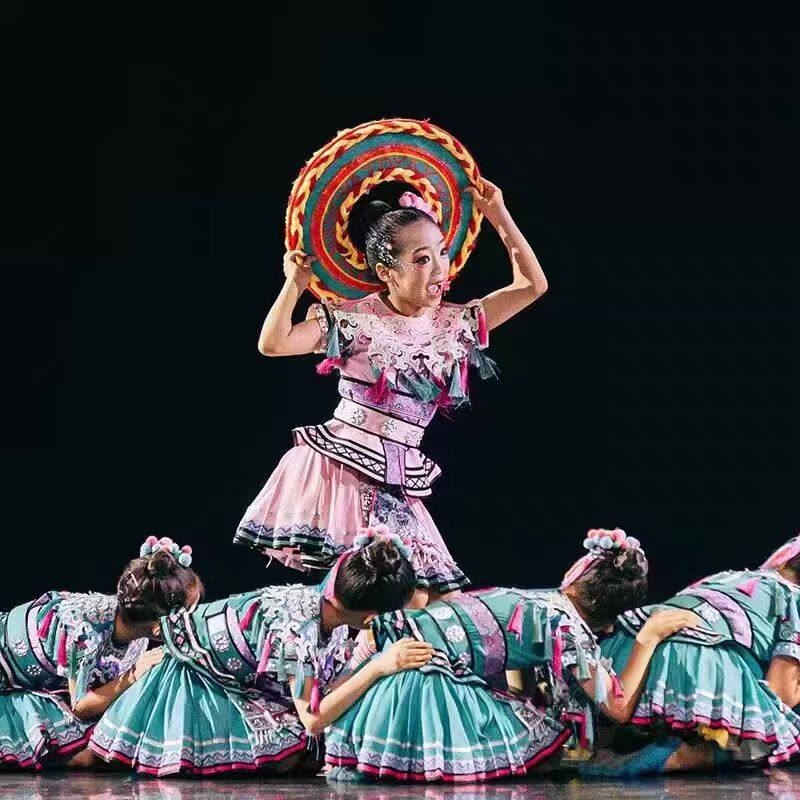 十三届小荷风采儿童舞蹈服花瑶娃的星空梦瑶族苗族少数民族演出服