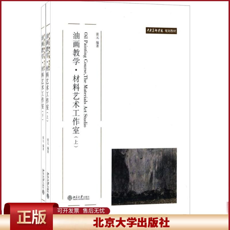 北大版 油画教学 材料艺术工作室 套装共2册 张元 中央美术学院规划教材 材料表现工作室 欧洲传统绘画 艺术 北京大学出版社