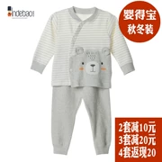 Quần áo trẻ em Debao Quần áo cotton màu Bộ đồ lót cho bé Căng cotton Một phần áo ngực mở YD21382 - Quần áo lót