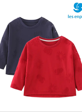 丽婴房春新款女童上衣T恤01E1010210 长袖上衣圆领卫衣