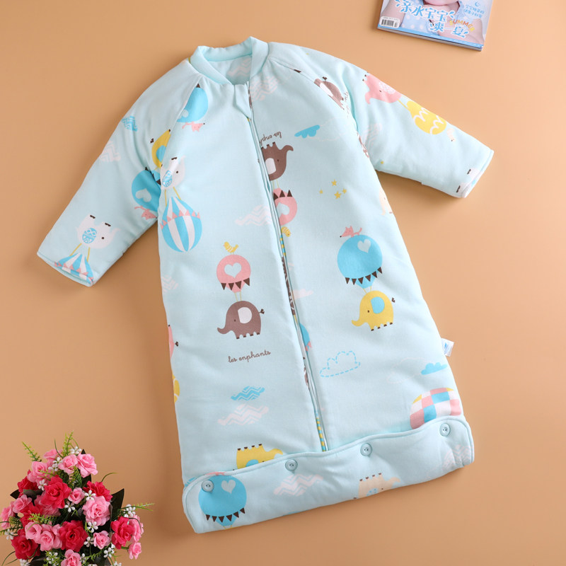 丽婴房寝具 婴幼儿童针织全棉成长睡袋 宝宝秋冬防踢睡袋被