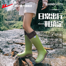 回力官方旗舰店雨鞋 登山雨靴 男女户外徒步可折叠防水防滑工作胶鞋